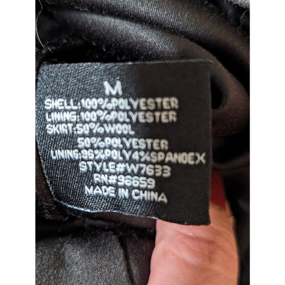 W118 by Walter Baker Dress Office Wear Maroon top gray wool blend skirt sz M - Picture 8 of 10